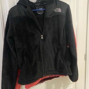 Black fleece hooded jacket